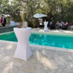 Cocktail table with cover for rent in the Var