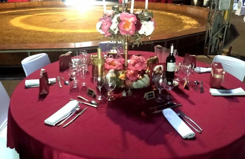 Candelabra and flowers