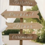 Customisable directional signs for Weddings