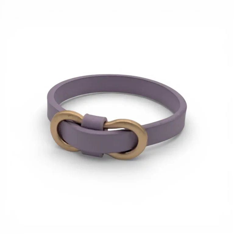 Support bracelet mariage DIY – Base cuir personnalisable – Lavande