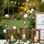 Lanternes en bois décoratives – Trio à bougie LED teinte chêne rustique
